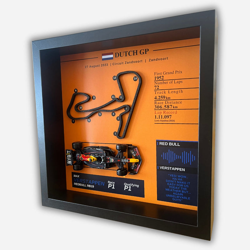 Max Verstappen Dutch GP Win — 3D Collector Frame