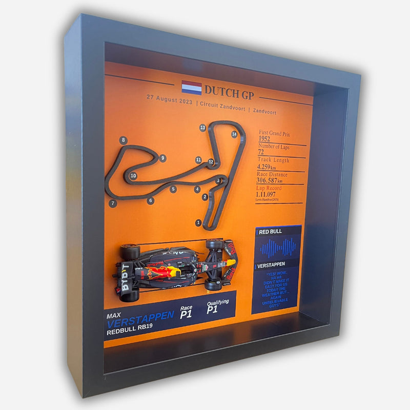 Max Verstappen Dutch GP Win — 3D Collector Frame
