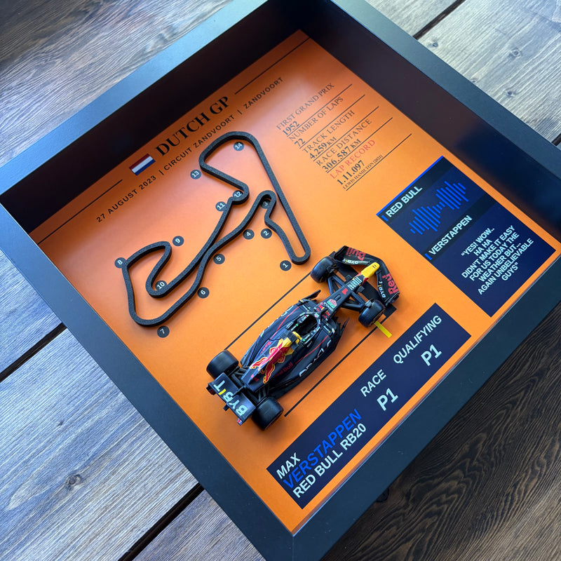 Max Verstappen Dutch GP Win — 3D Collector Frame