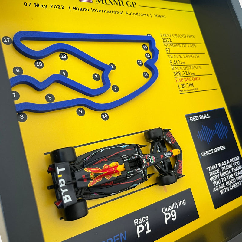 Max Verstappen - Miami GP 2023 3D Track Art