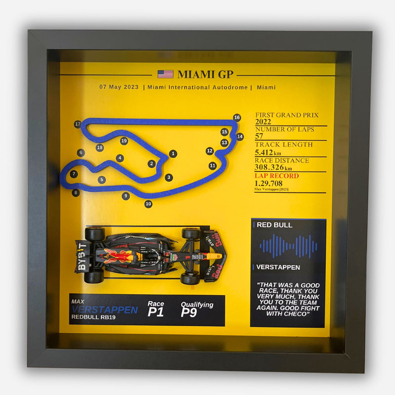 Max Verstappen - Miami GP 2023 3D Track Art