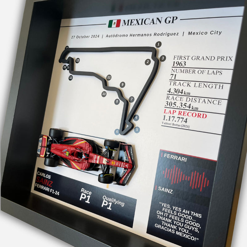 Carlos Sainz - Mexico City GP 2024 3D Track Art