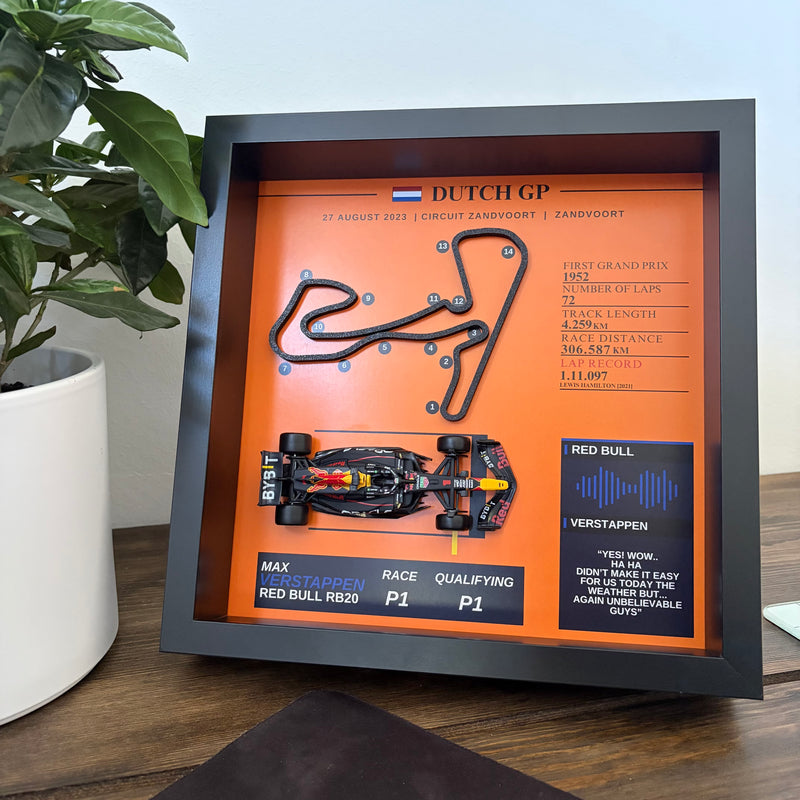 Max Verstappen Dutch GP Win — 3D Collector Frame