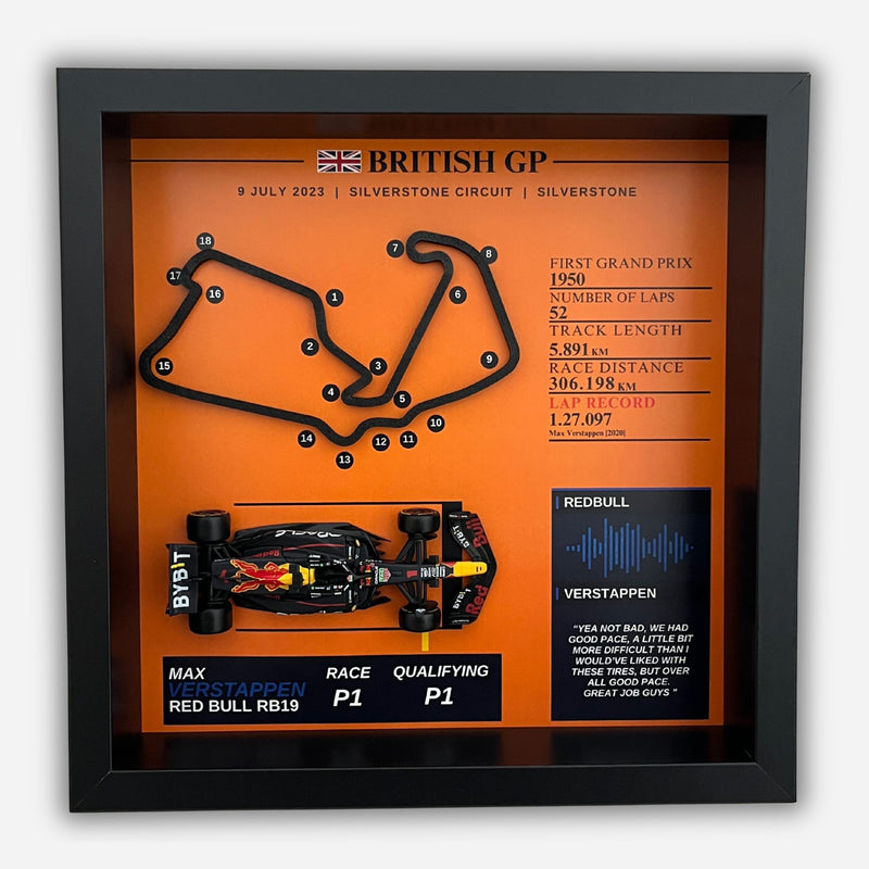 Max Verstappen - Silverstone 2023 3D Track Art