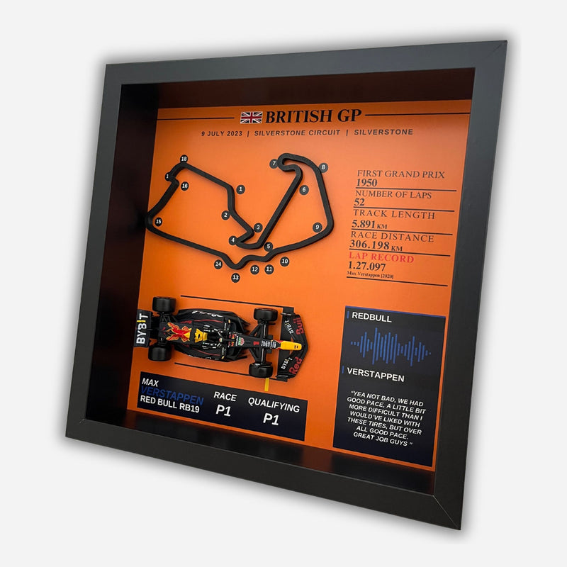 Max Verstappen - Silverstone 2023 3D Track Art