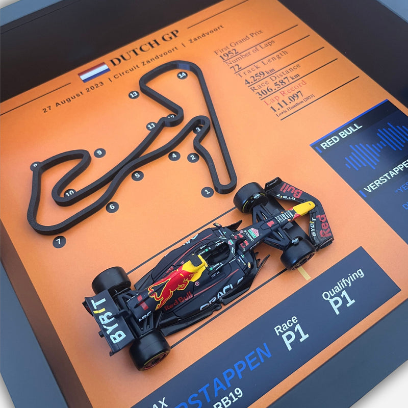 Max Verstappen Dutch GP Win — 3D Collector Frame
