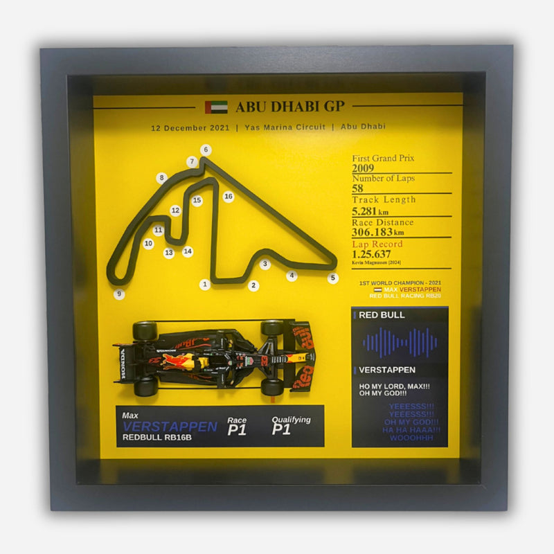 Max Verstappen - Abu Dhabi 2021 World Champion 3D Art