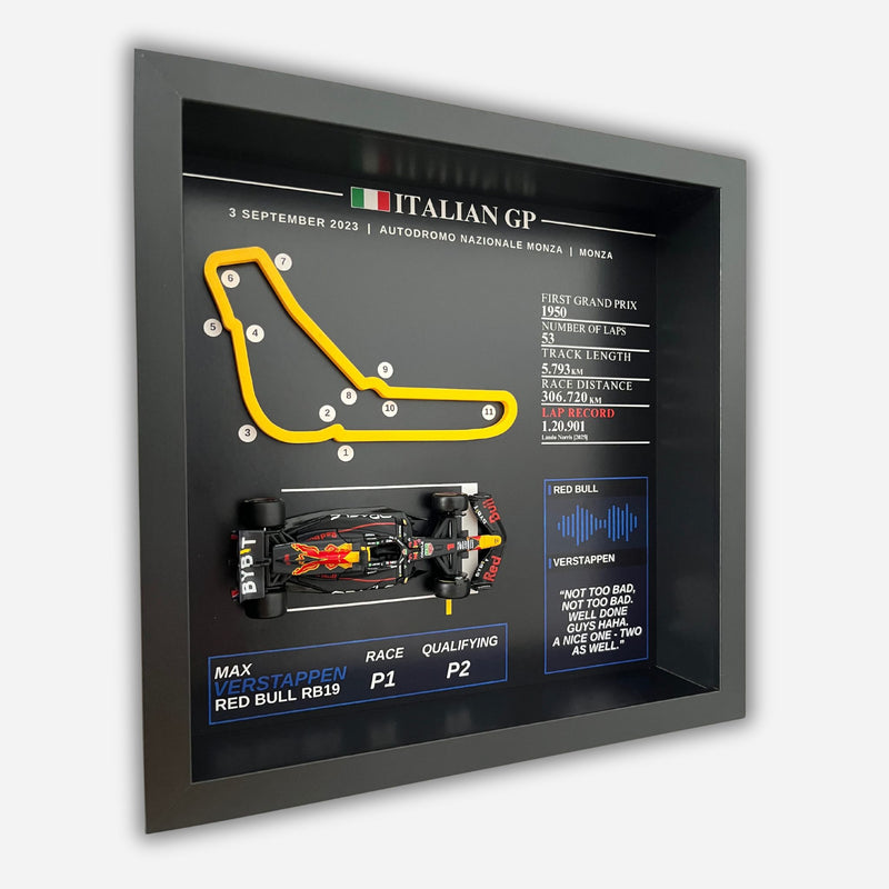 Max Verstappen - Monza 2023 3D Track Art