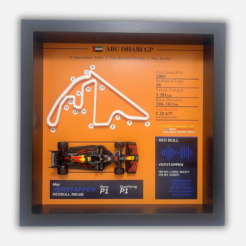 Max Verstappen - Abu Dhabi 2021 World Champion 3D Art
