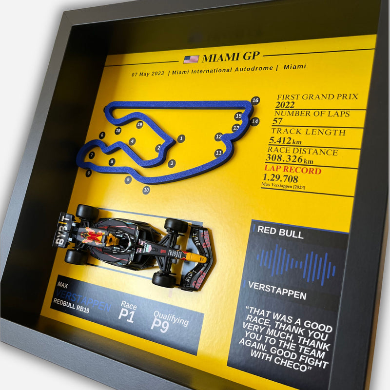 Max Verstappen - Miami GP 2023 3D Track Art