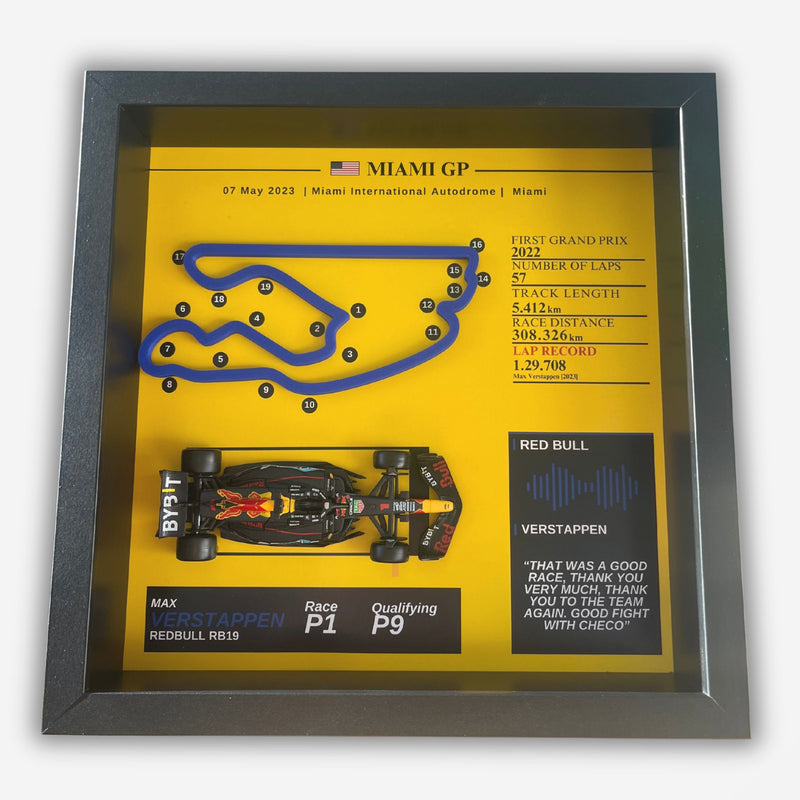 Max Verstappen - Miami GP 2023 3D Track Art