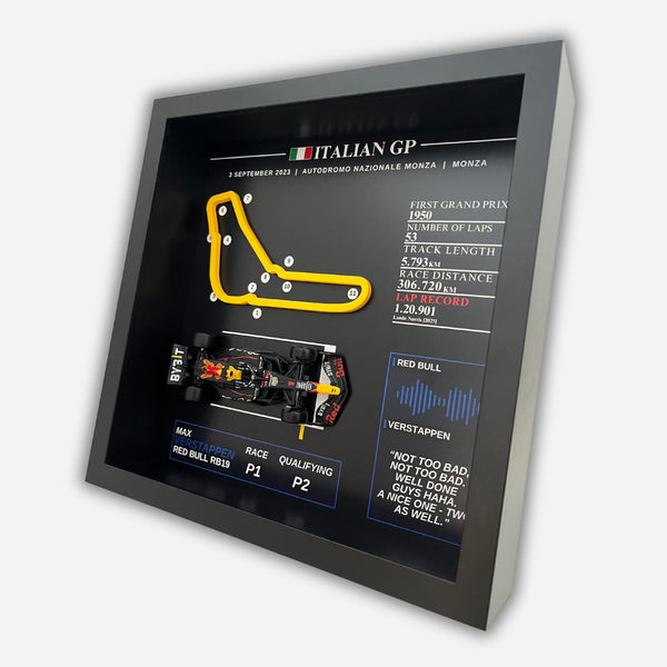 Max Verstappen - Monza 2023 3D Track Art