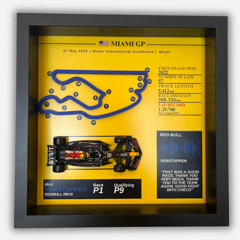 Max Verstappen - Miami GP 2023 3D Track Art