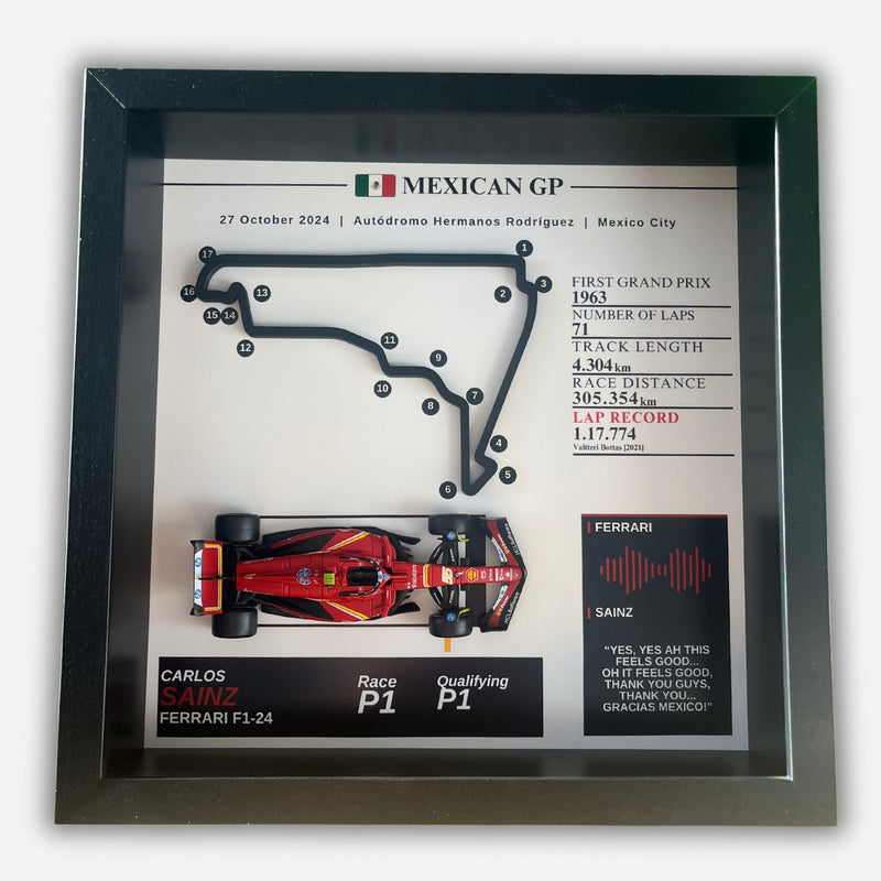 Carlos Sainz - Mexico City GP 2024 3D Track Art
