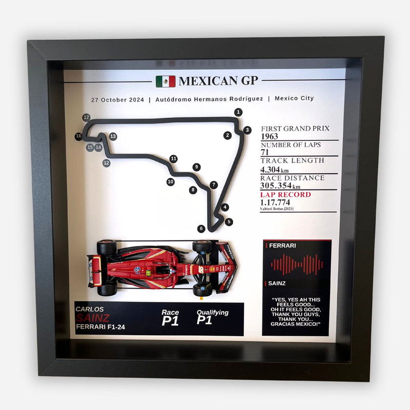 Carlos Sainz - Mexico City GP 2024 3D Track Art
