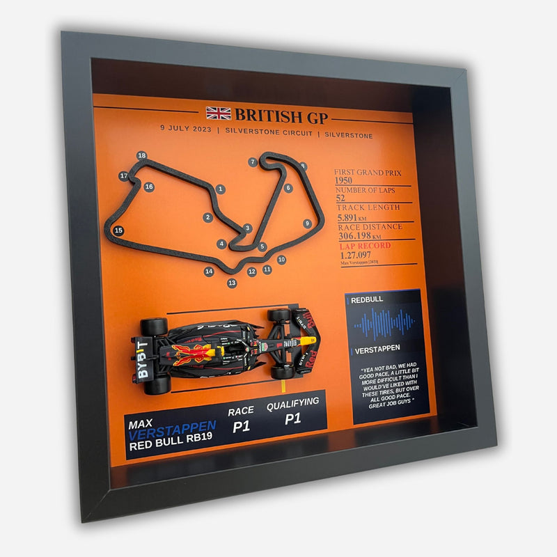 Max Verstappen - Silverstone 2023 3D Track Art