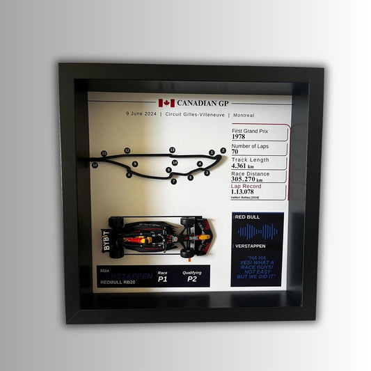 Canadian GP F1 Display Frame: Verstappen Red Bull Racing Art