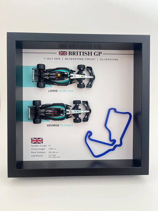 Lewis Hamilton British GP Silverstone Frame | F1 Gift | Formula 1 Track Frame | Mercedes Decor